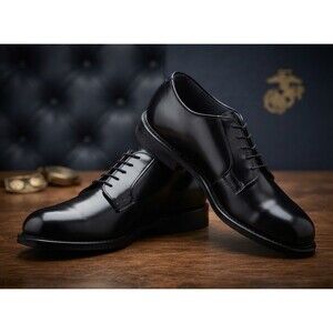 Capps Airlite Men 12 3E Extra Wide Black Leather Uniform Oxford Shoes Vibram USA